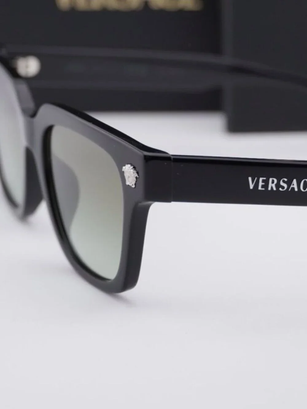 Versace VE4510U GB1/8E Unisex Square Sunglasses – Black / Green
